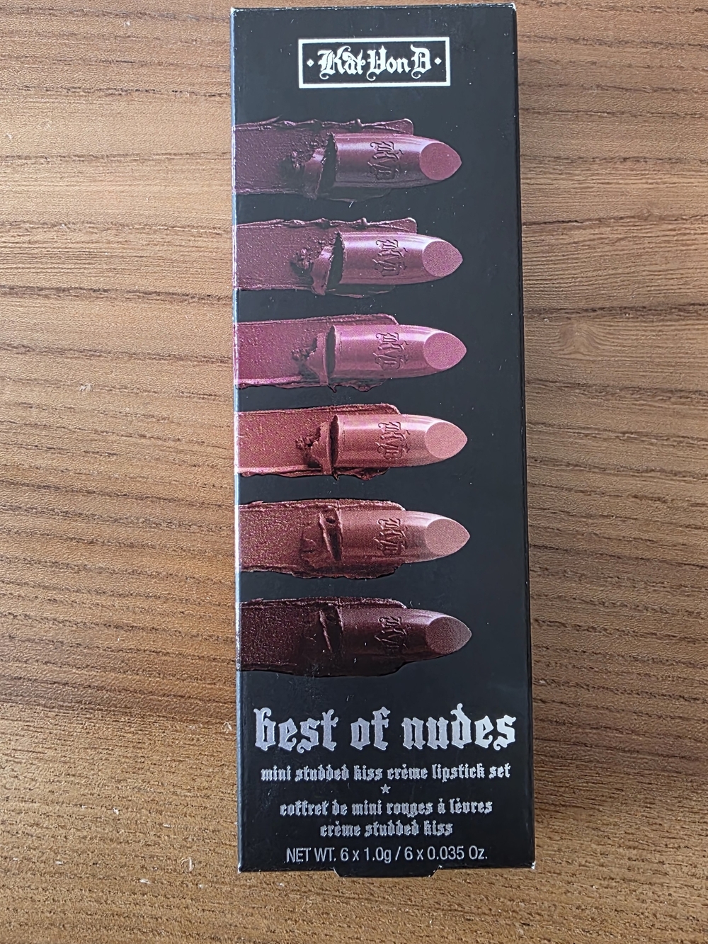 Kat Von D Best of Nudes Mini Studded Kiss Creme Lipstick Set - Pink/Brown Shades